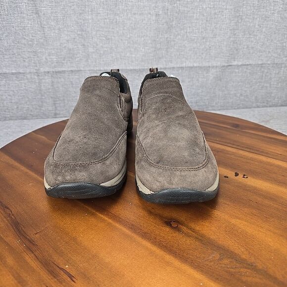 L.L. Bean men's Casual Size 10.5 Brown Suede Sport Slide Ins 05330 0 Vj31 04 - Picture 3 of 13